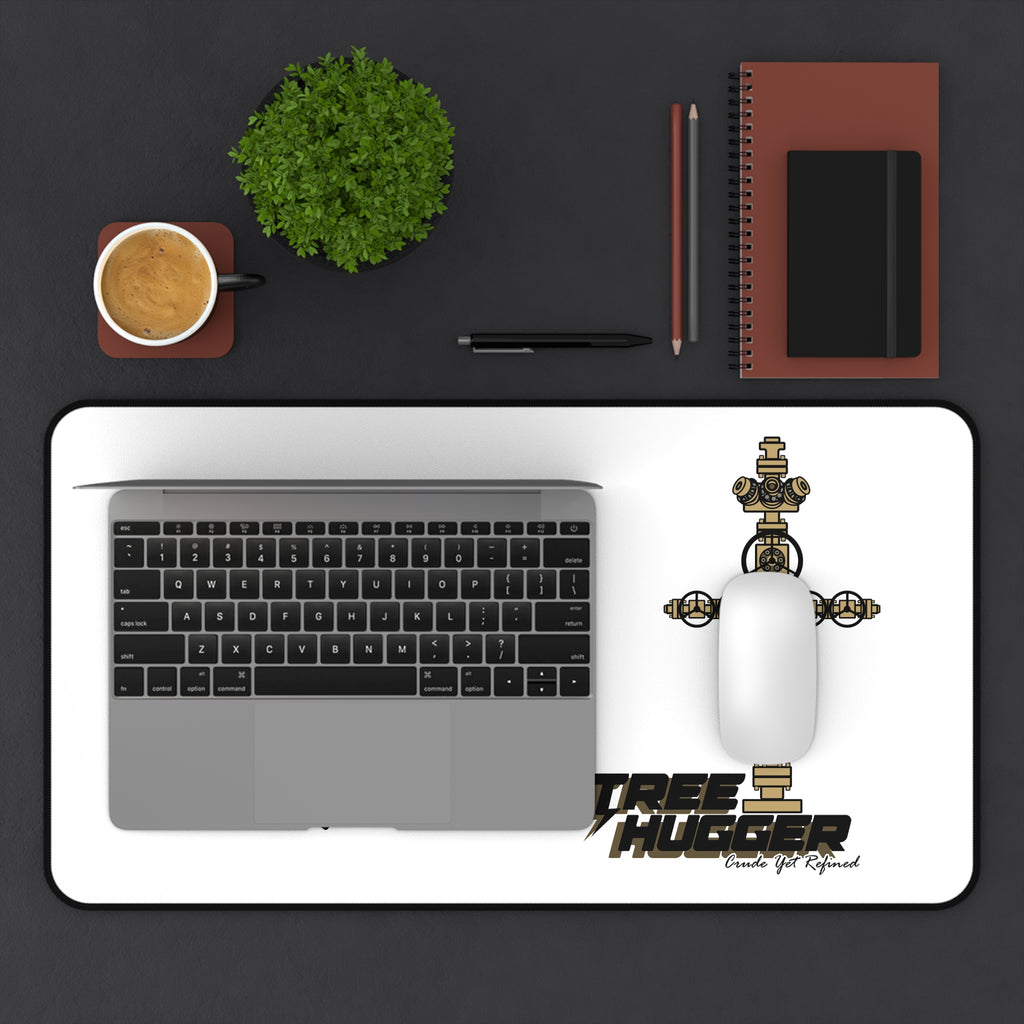 Tree Hugger Desk Mat — Beard Logo & Cross Emblem Mouse Pad