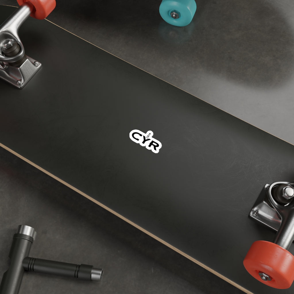 CYR Oil Rig Die-Cut Sticker — Black Logo Laptop Sticker
