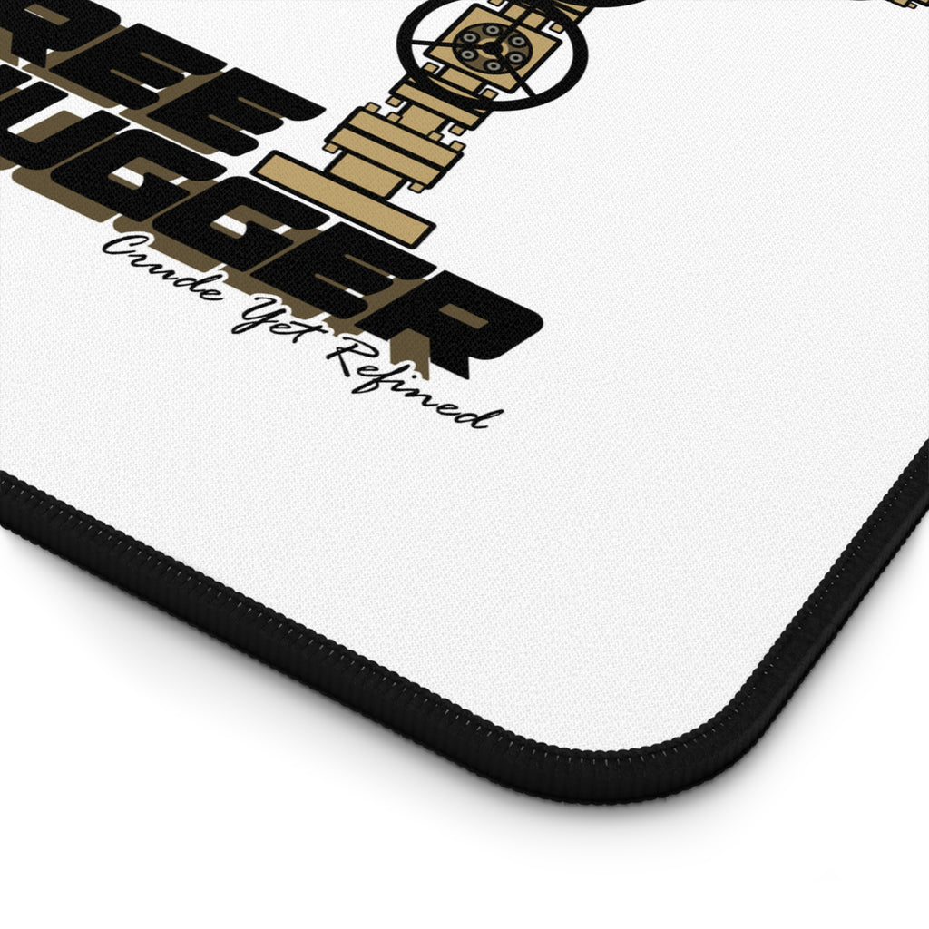 Tree Hugger Desk Mat — Beard Logo & Cross Emblem Mouse Pad