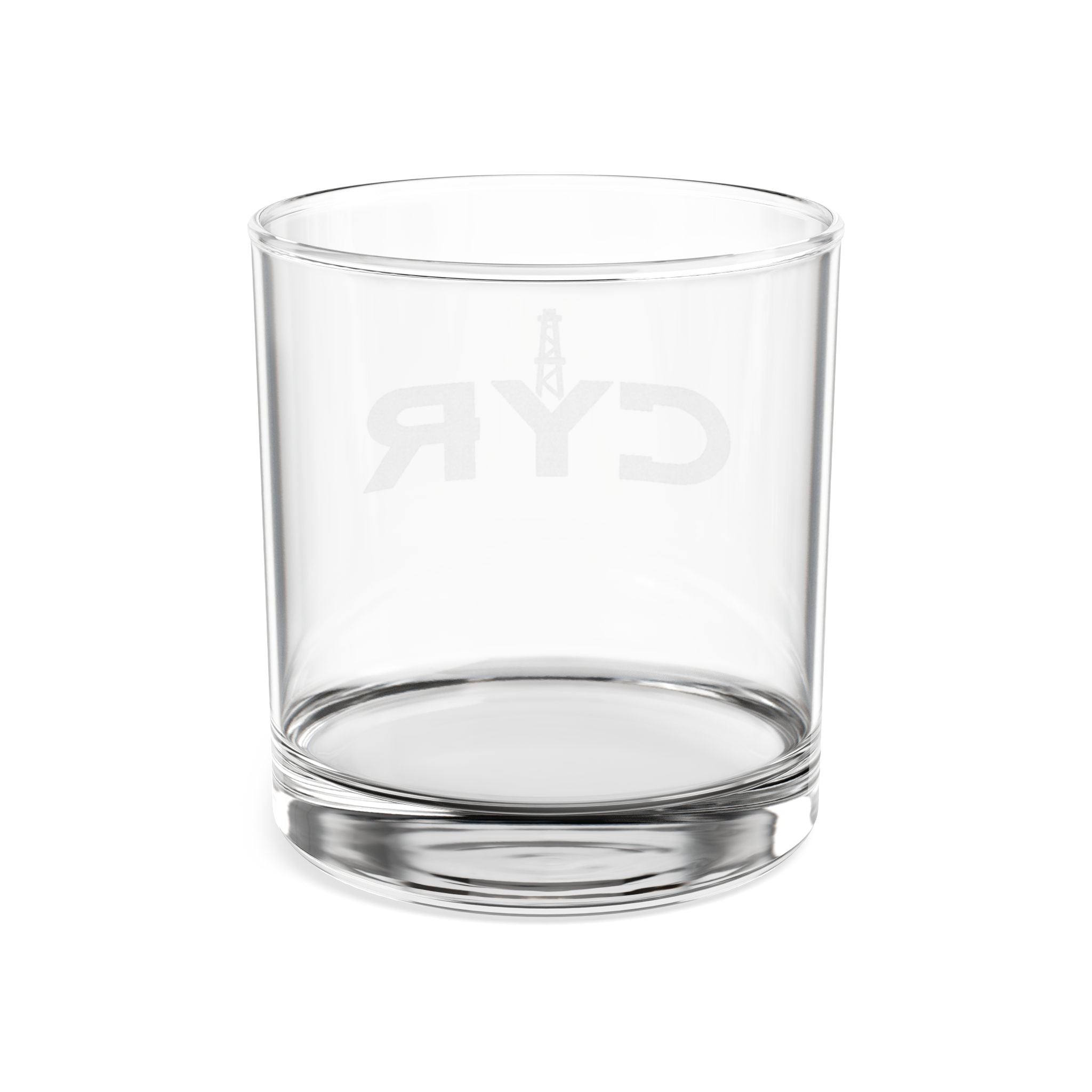 Engraved Whiskey Glass 10.5oz — CYR Logo Rocks Glass, Personalized Bar Gift