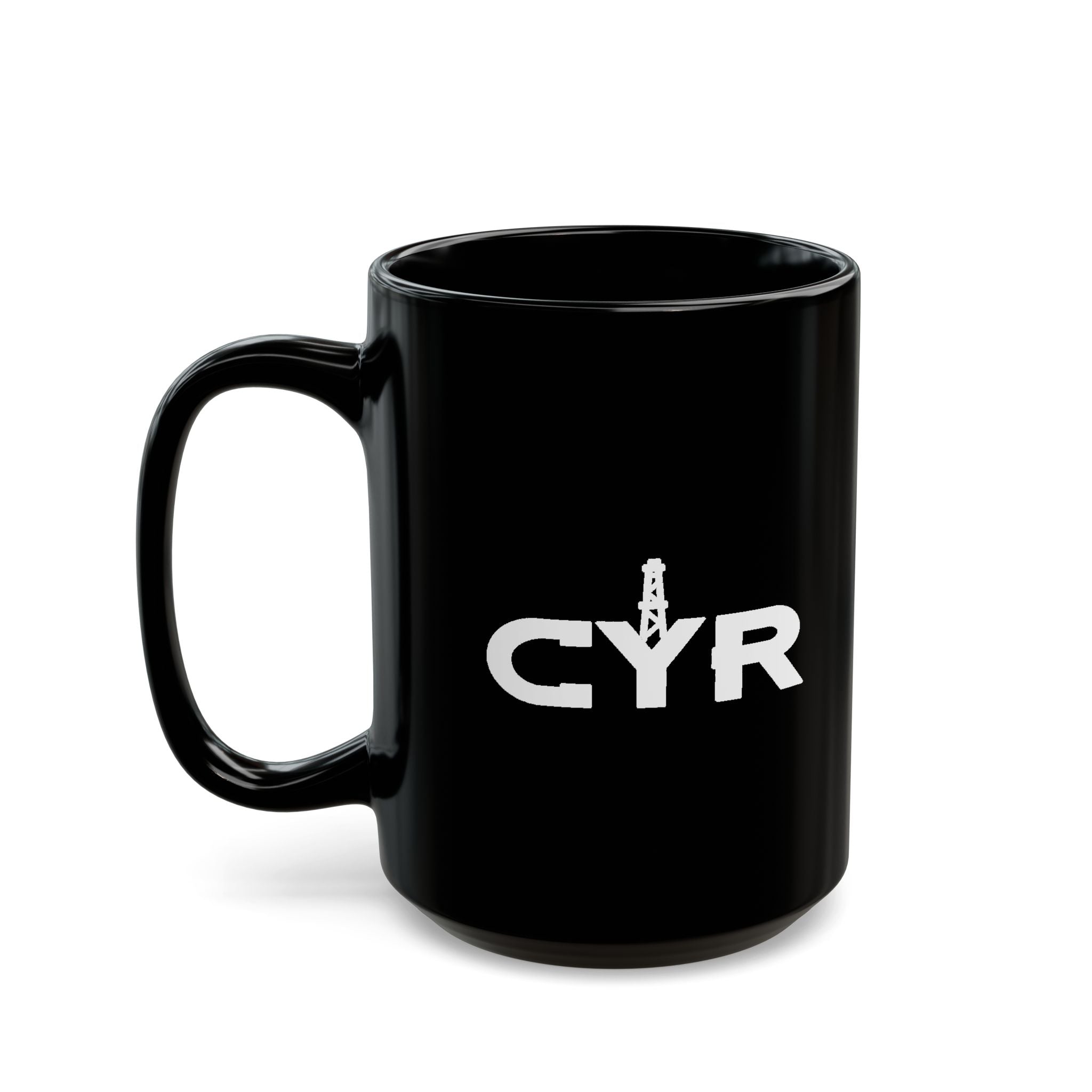 CYR Logo Black Coffee Mug – 11oz/15oz Branded Ceramic Mug