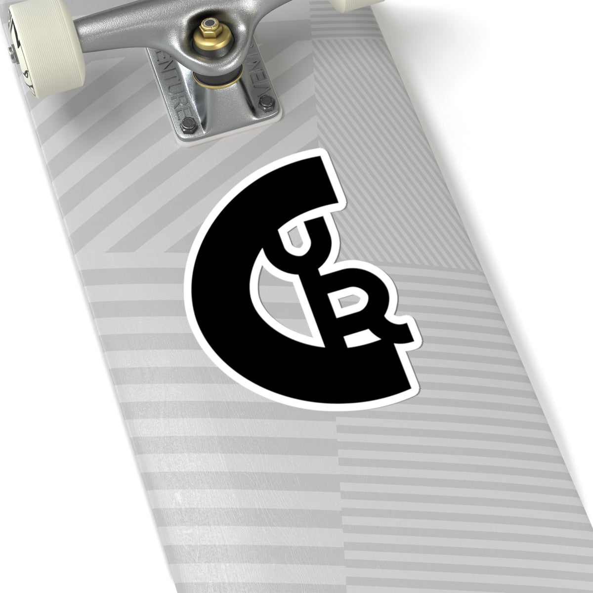 Monogram C•YR Black Kiss-Cut Sticker — Minimal Logo Laptop Decal
