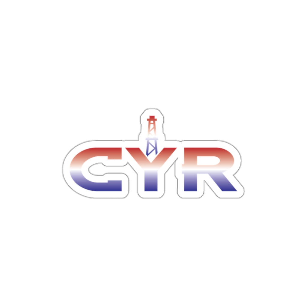 CYR Die-Cut Sticker — Red, White & Blue Retro Logo Sticker