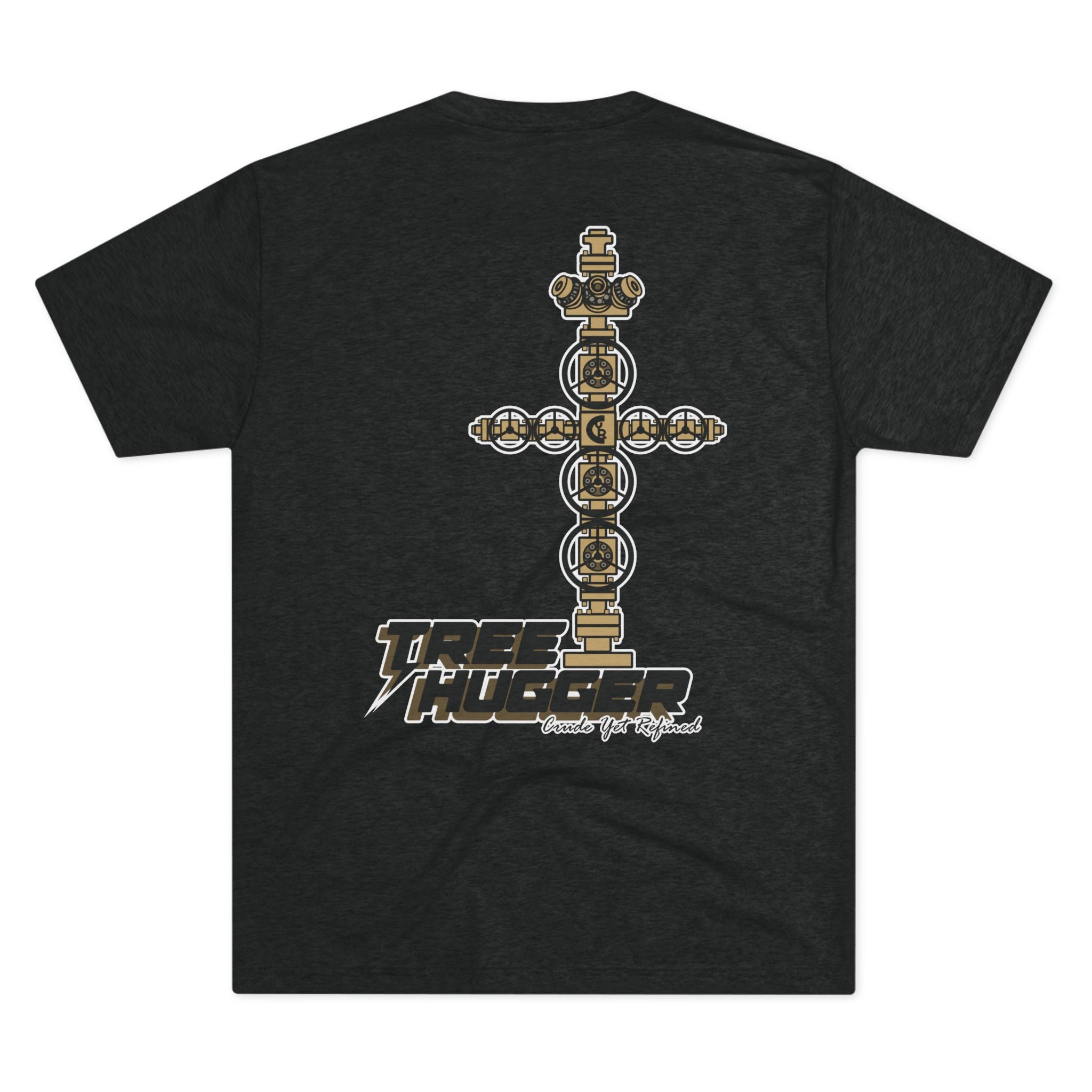 Tree Hugger Cross T‑Shirt — Vintage Mechanical Cross Graphic Tee