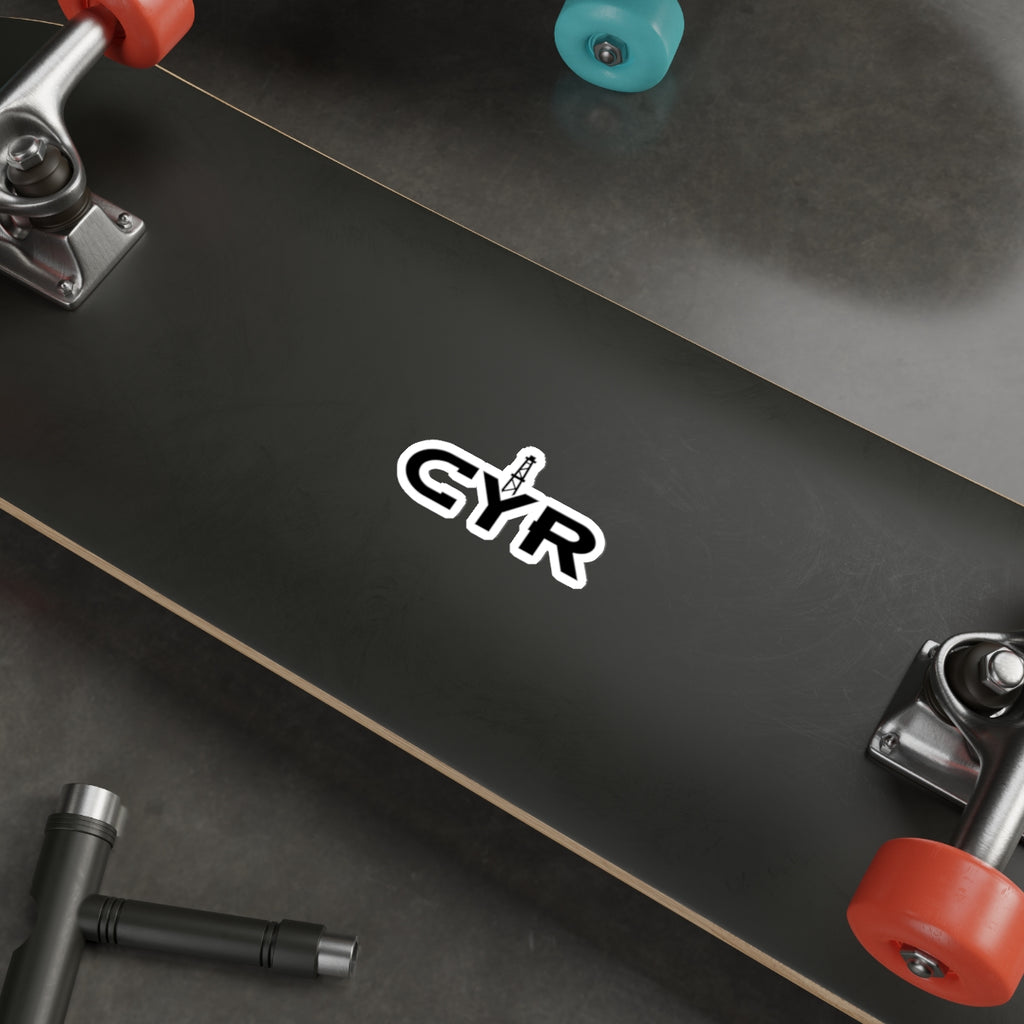 CYR Oil Rig Die-Cut Sticker — Black Logo Laptop Sticker