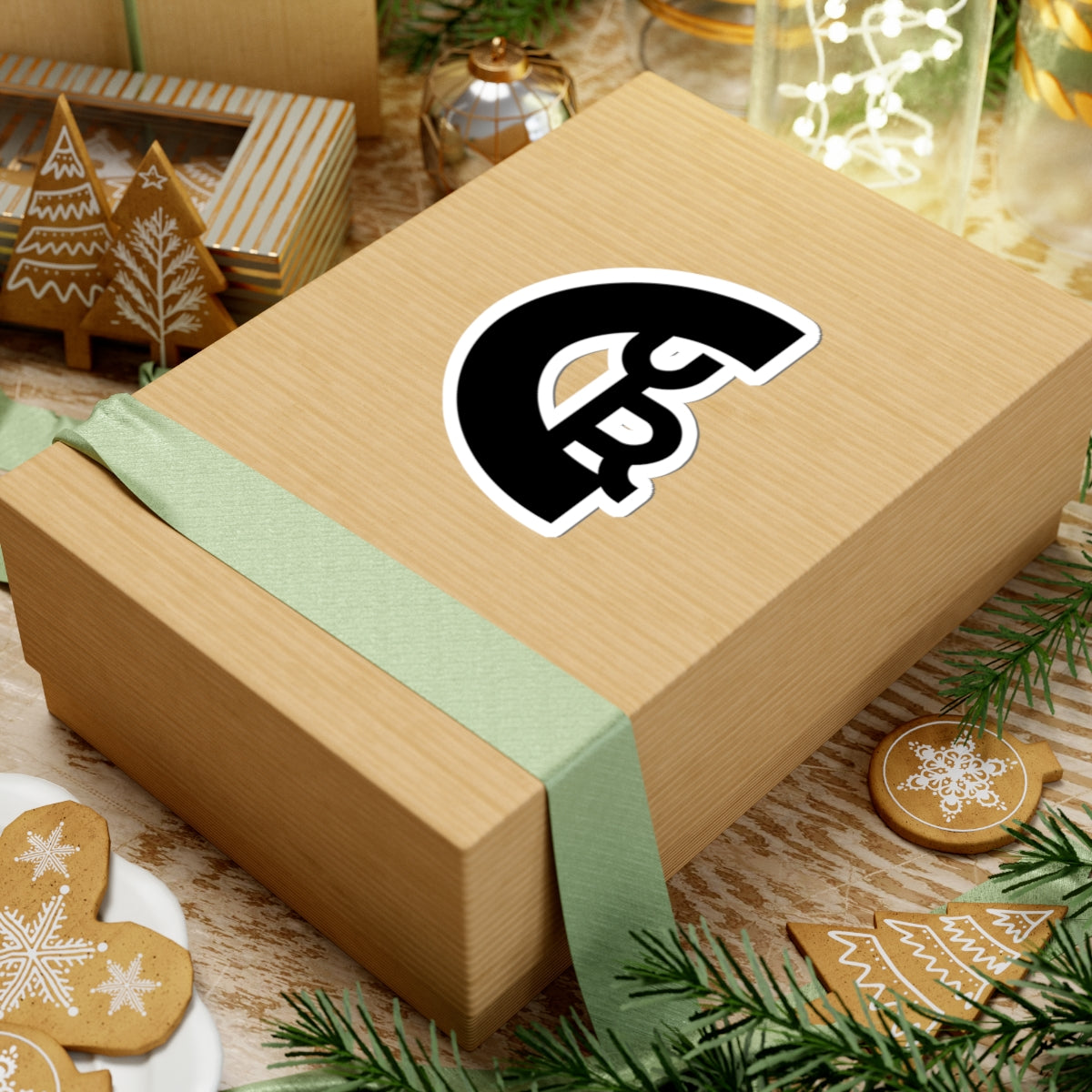 Monogram C•YR Black Kiss-Cut Sticker — Minimal Logo Laptop Decal