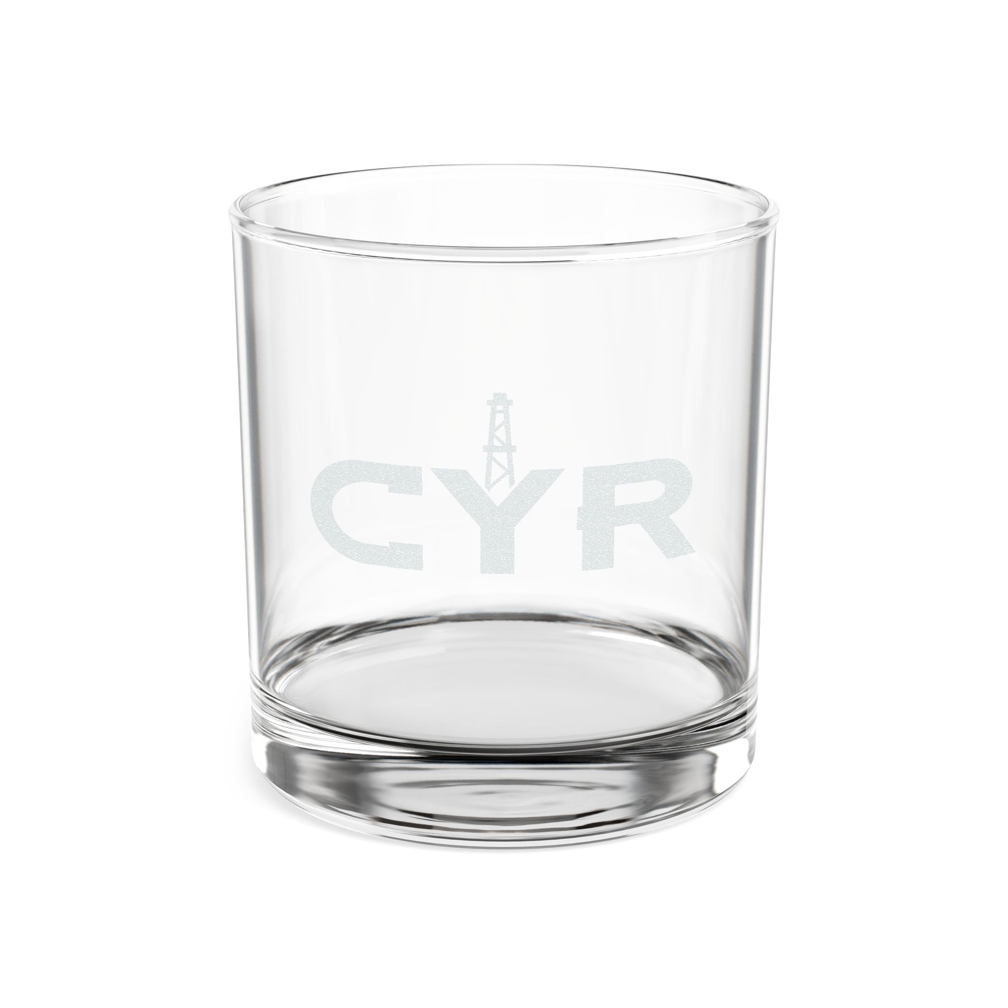 Engraved Whiskey Glass 10.5oz — CYR Logo Rocks Glass, Personalized Bar Gift