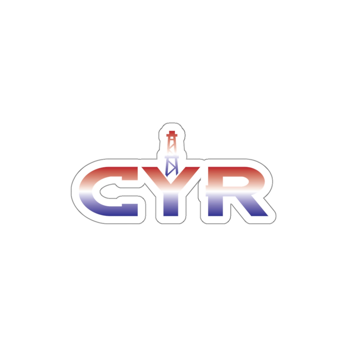 CYR Die-Cut Sticker — Red, White & Blue Retro Logo Sticker