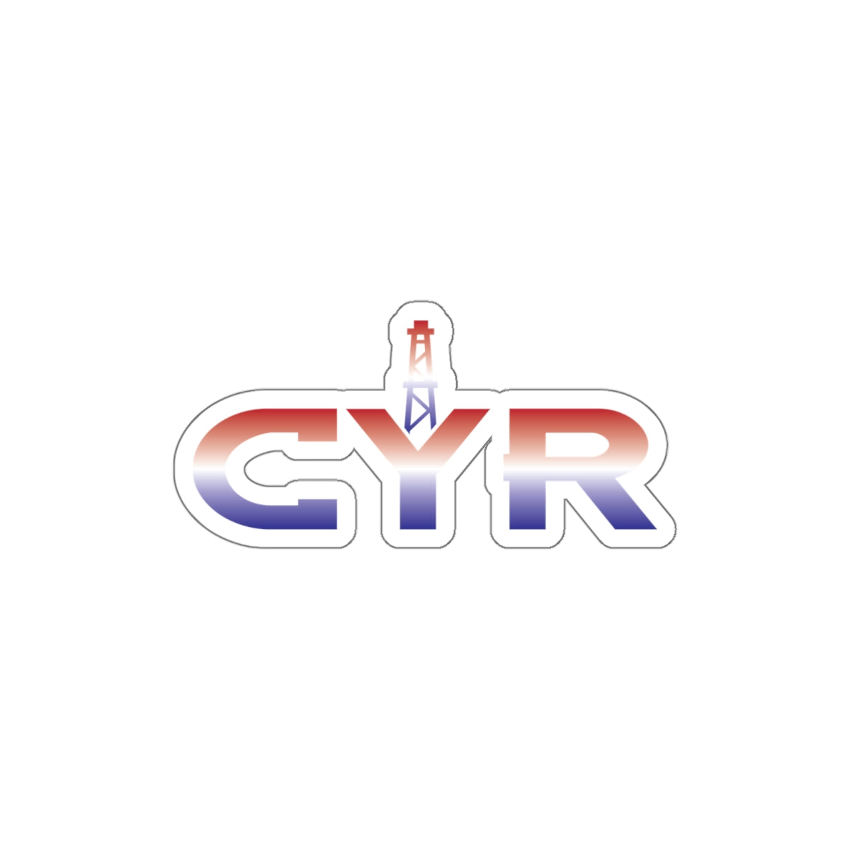 CYR Die-Cut Sticker — Red, White & Blue Retro Logo Sticker